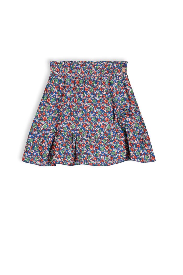 NoNo Meisjes rok floral - Nadia - Ensign blauw NoNo Meisjes rok floral - Nadia - Ensign blauwMateriaal 60% RPE 40% PE