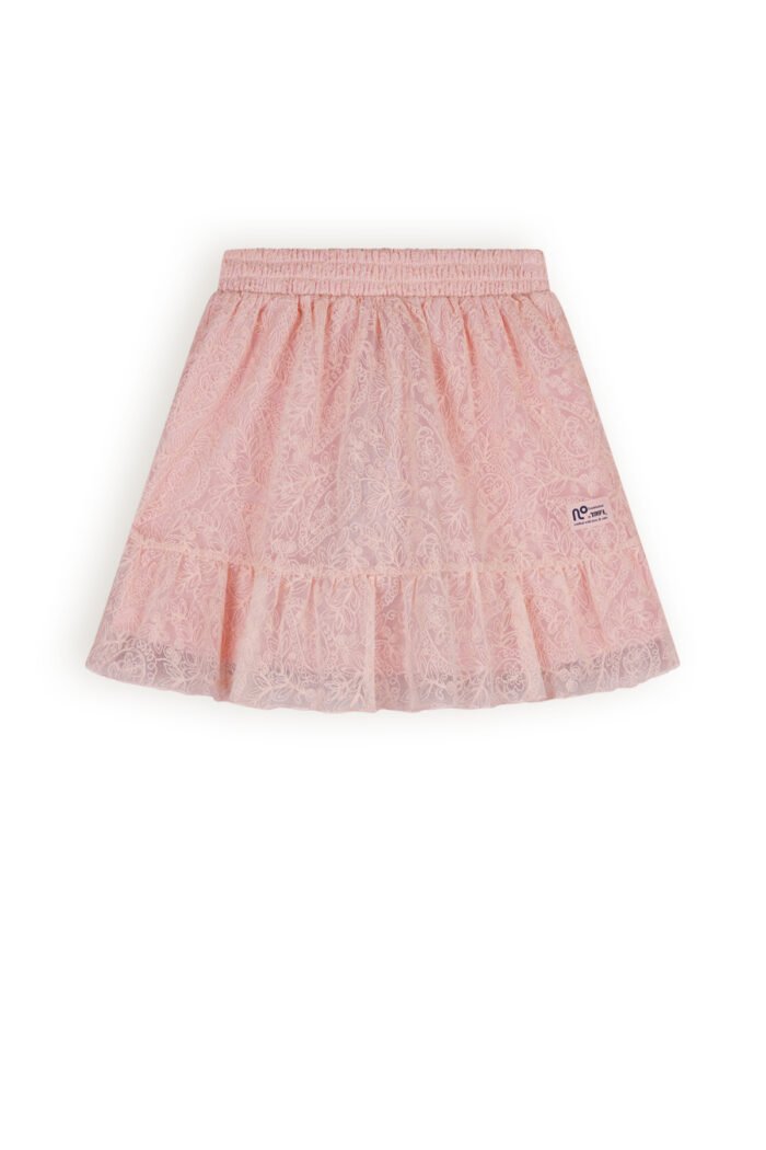 NoNo Meisjes rok mesh embroidery - Pale Blush NoNo Meisjes rok mesh embroidery - Pale BlushMateriaal 50% PA. 50% CO