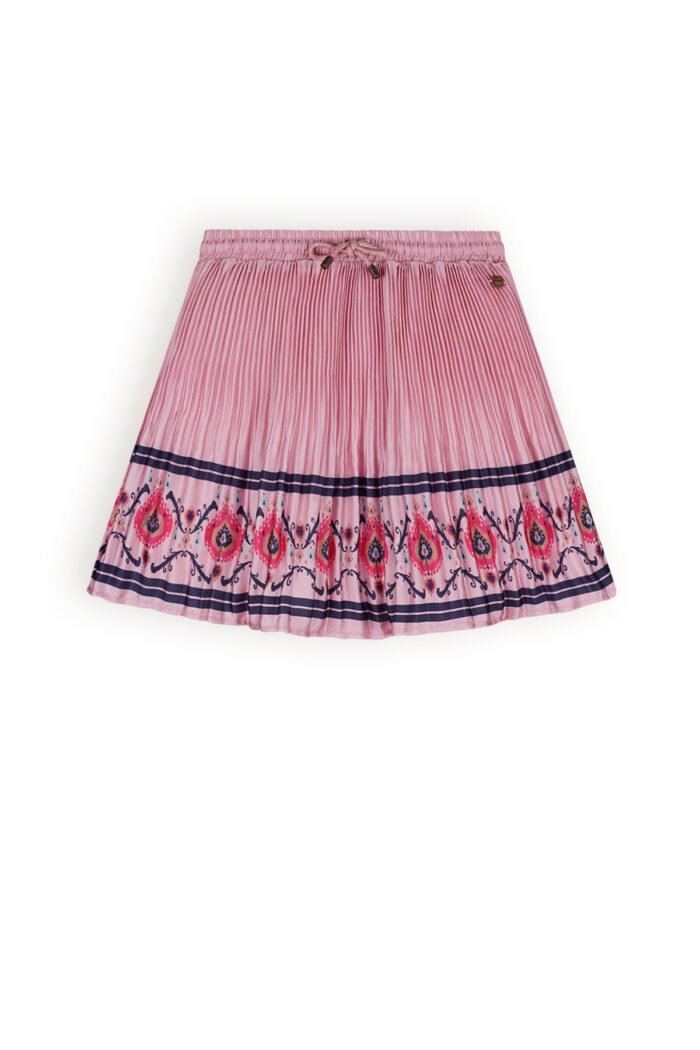 NoNo Meisjes rok plisse met print - Nulan - Vintage roze NoNo Meisjes rok plisse met print - Nulan - Vintage rozeMateriaal 100% PE