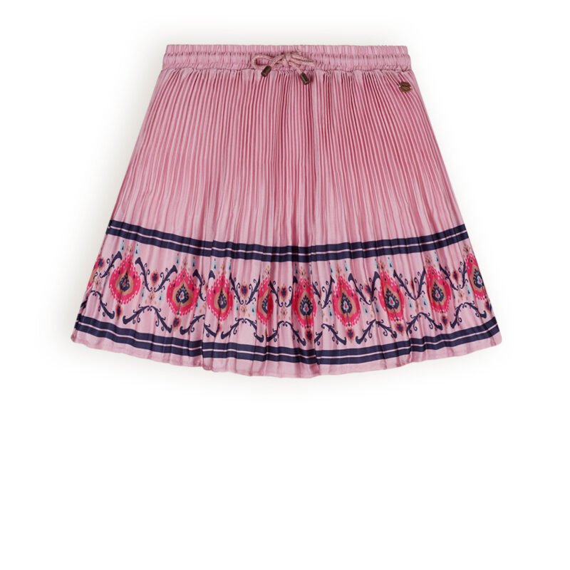 NoNo Meisjes rok plisse met print - Nulan - Vintage roze NoNo Meisjes rok plisse met print - Nulan - Vintage rozeMateriaal 100% PE