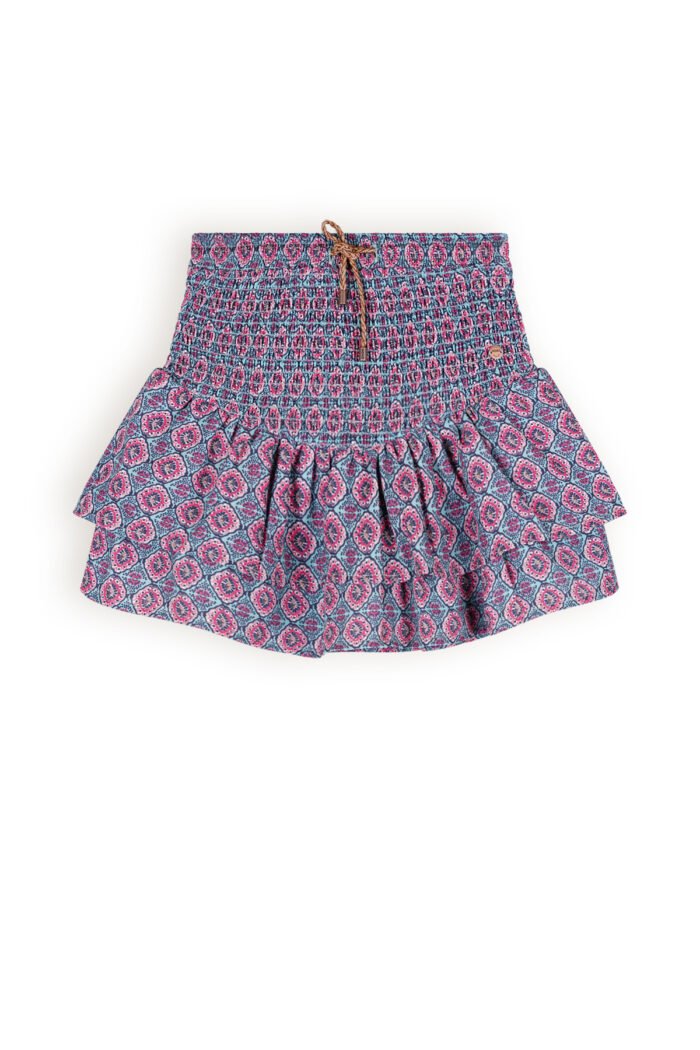 NoNo Meisjes rok smock laagjes - Nami - Pottery blauw NoNo Meisjes rok smock laagjes - Nami - Pottery blauwMateriaal 60% RPE. 40% PE