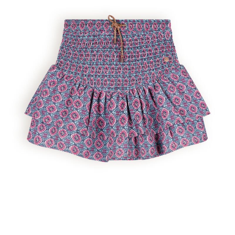 NoNo Meisjes rok smock laagjes - Nami - Pottery blauw NoNo Meisjes rok smock laagjes - Nami - Pottery blauwMateriaal 60% RPE. 40% PE