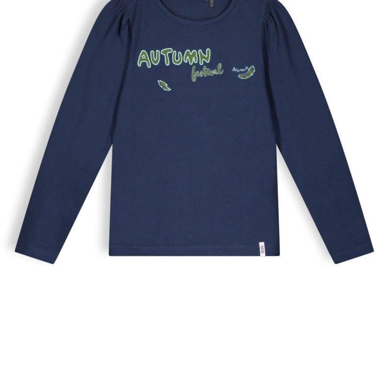 NoNo Meisjes shirt - Koss - Navy blauw NoNo Meisjes shirt - Koss - Navy blauwMateriaal 95% SCO 5% EA