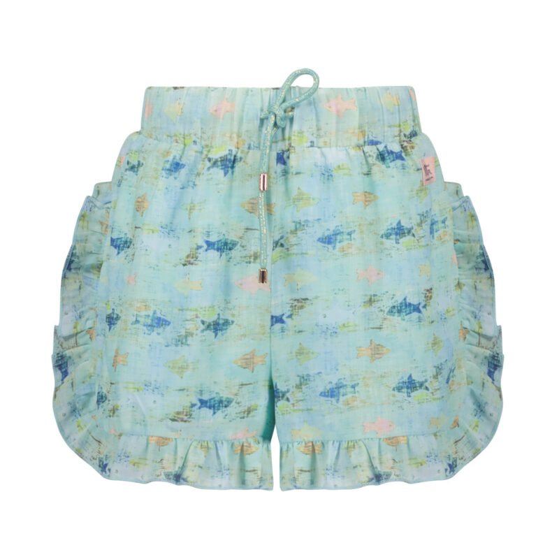 NoNo Meisjes short - Sunaid - Cream mint NoNo Meisjes short - Sunaid - Cream mint60% RPE 40% PE