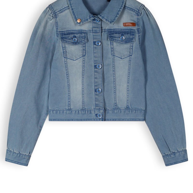 NoNo Meisjes spijkerjase - Dove - Denim NoNo Meisjes spijkerjase - Dove - DenimMateriaal 70% CO. 25% PE. 5% EA