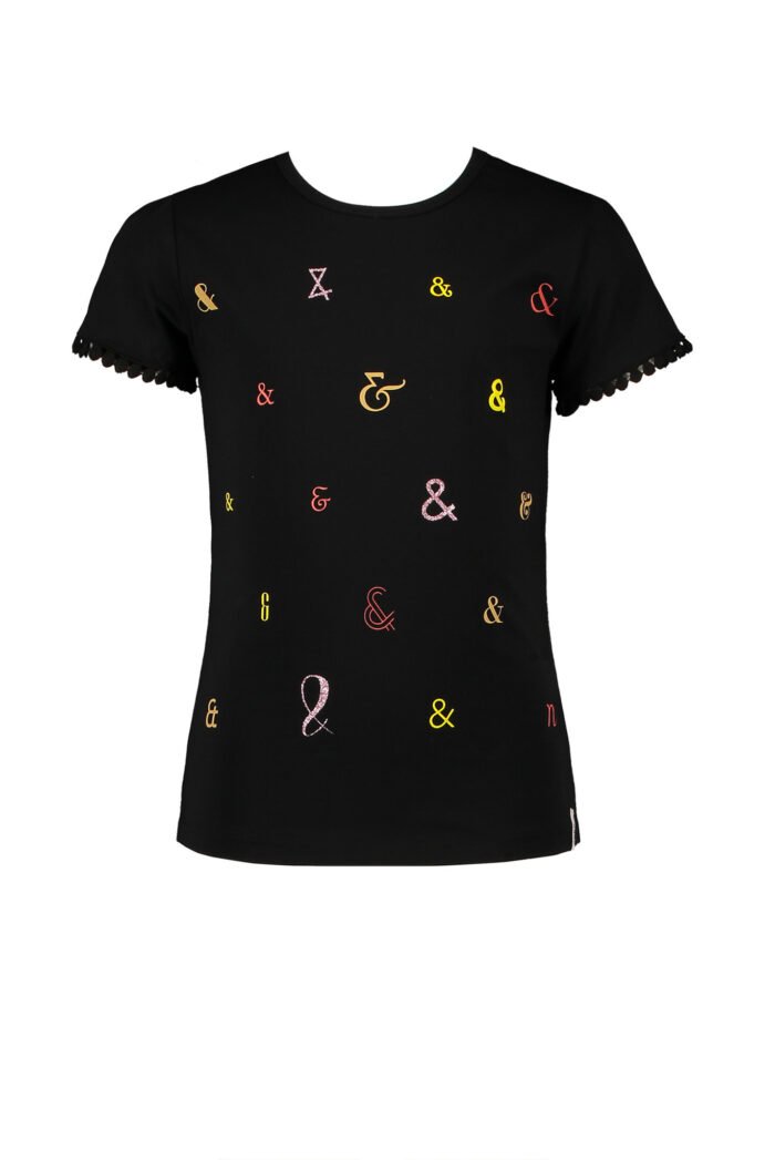 NoNo Meisjes - t-shirt Kamsi - Jet zwart NoNo Meisjes - t-shirt Kamsi - Jet zwart95CO/5EA