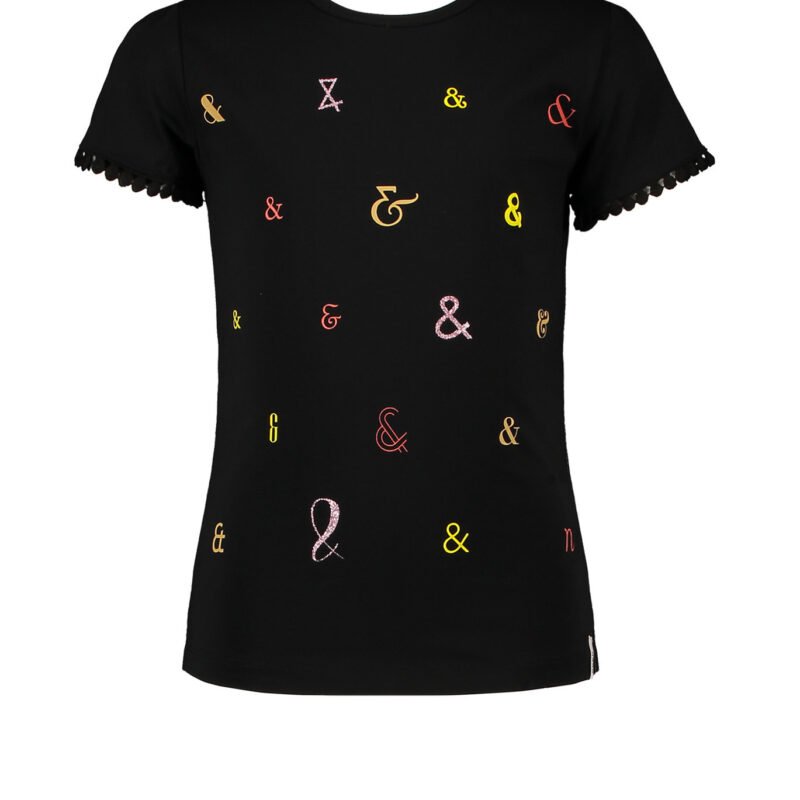 NoNo Meisjes - t-shirt Kamsi - Jet zwart NoNo Meisjes - t-shirt Kamsi - Jet zwart95CO/5EA