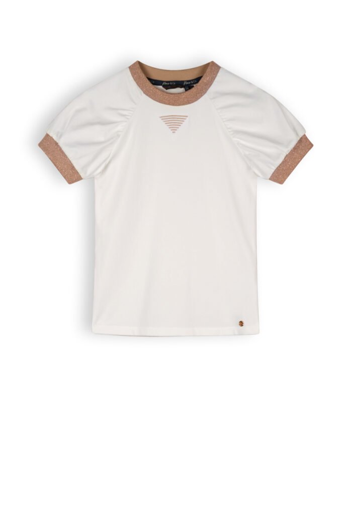 NoNo Meisjes t-shirt - Kayla - Sneeuw wit NoNo Meisjes t-shirt - Kayla - Sneeuw witMateriaal 95% OCS. 5% EA