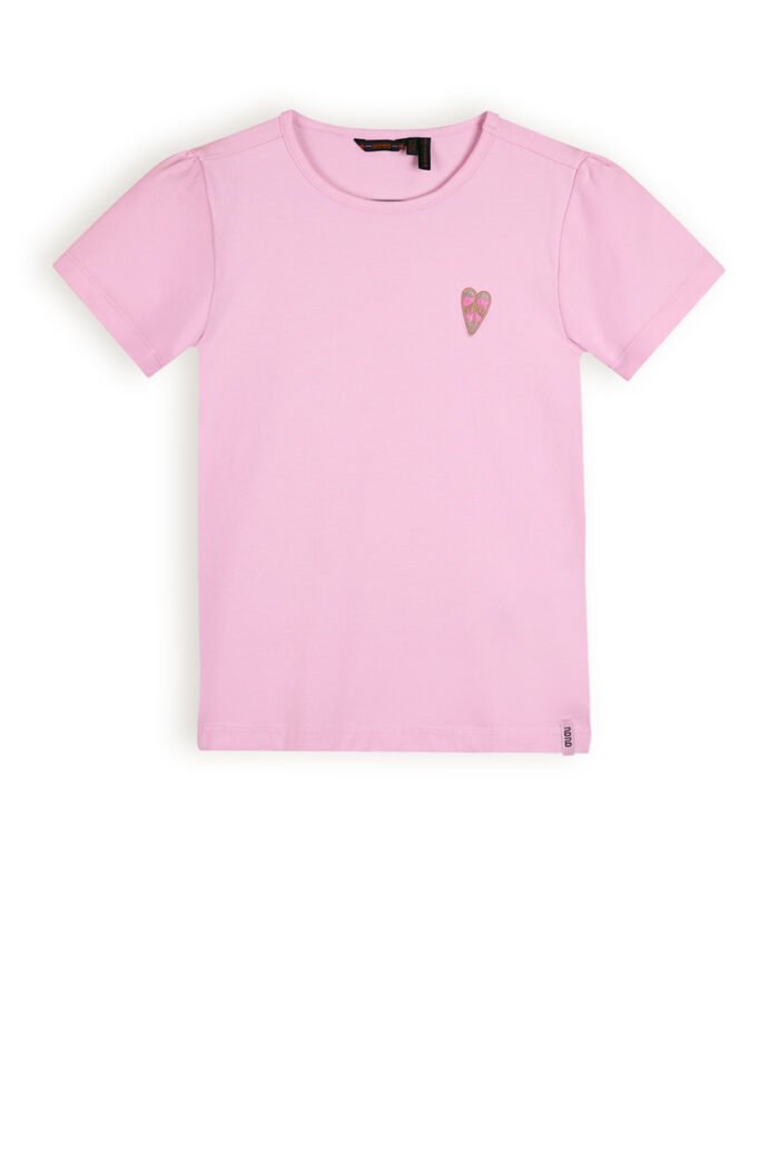 NoNo Meisjes t-shirt basic - Kono - Cotton candy NoNo Meisjes t-shirt basic - Kono - Cotton candyMateriaal 95% GOTS. 5% EA