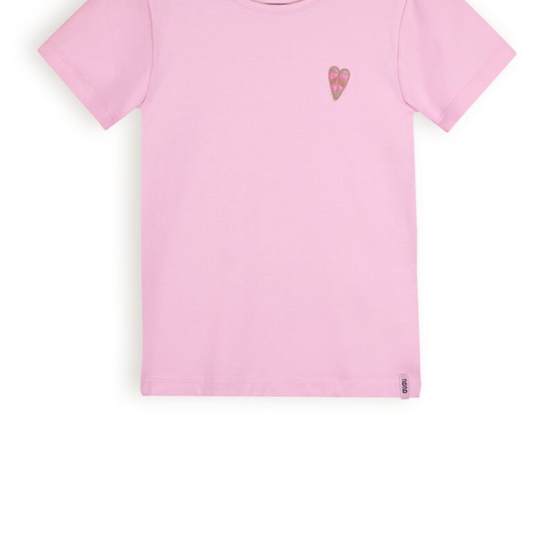 NoNo Meisjes t-shirt basic - Kono - Cotton candy NoNo Meisjes t-shirt basic - Kono - Cotton candyMateriaal 95% GOTS. 5% EA