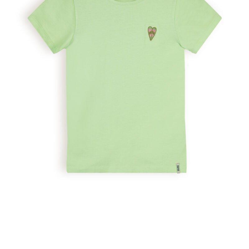NoNo Meisjes t-shirt basic - Kono - Spring groen NoNo Meisjes t-shirt basic - Kono - Spring groenMateriaal 95% GOTS. 5% EA