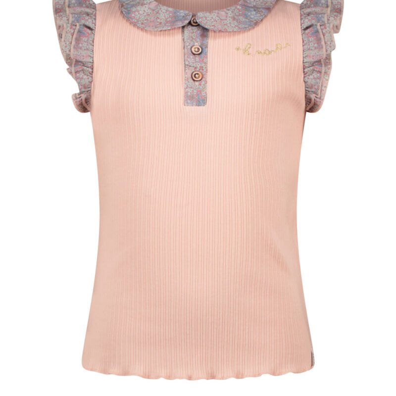 NoNo Meisjes t-shirt rib - Kami - Rosy ginger NoNo Meisjes t-shirt rib - Kami - Rosy ginger94% CO 6% PE