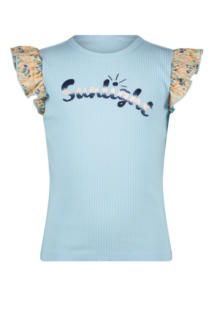 NoNo Meisjes t-shirt rib - Kamsi - Sky High NoNo Meisjes t-shirt rib - Kamsi - Sky High93% CO 7% EA