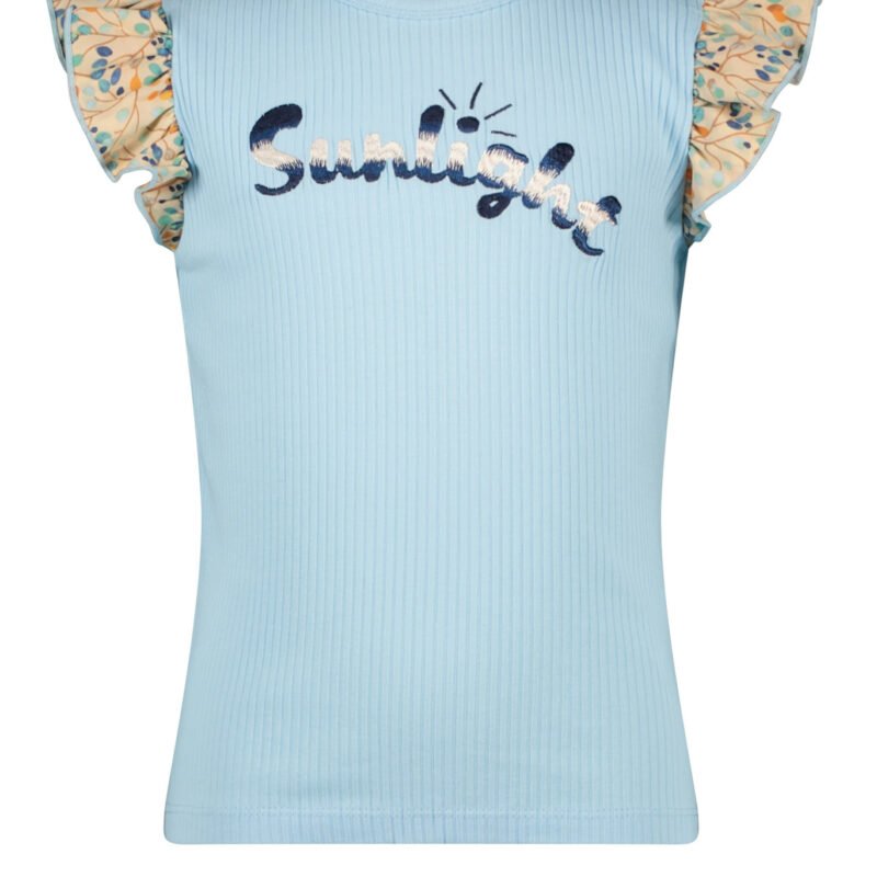 NoNo Meisjes t-shirt rib - Kamsi - Sky High NoNo Meisjes t-shirt rib - Kamsi - Sky High93% CO 7% EA