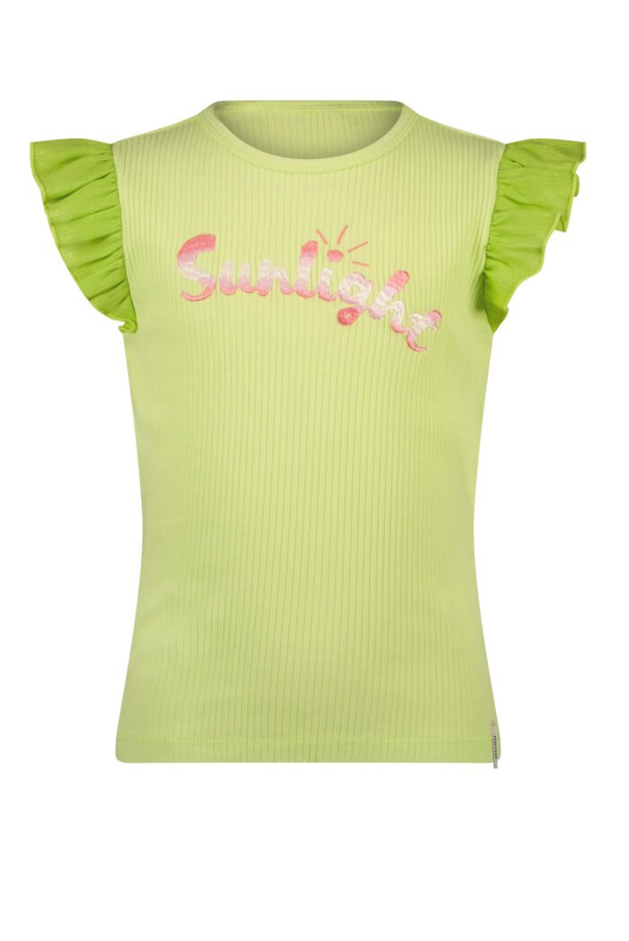 NoNo Meisjes t-shirt rib - Kamsi - Sour lime NoNo Meisjes t-shirt rib - Kamsi - Sour lime93% CO 7% EA