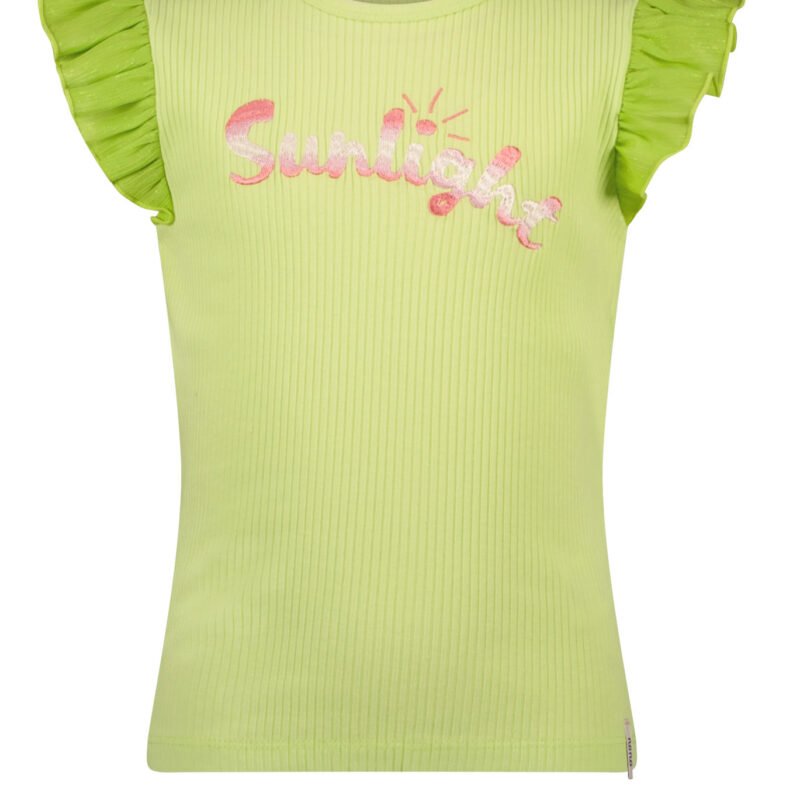 NoNo Meisjes t-shirt rib - Kamsi - Sour lime NoNo Meisjes t-shirt rib - Kamsi - Sour lime93% CO 7% EA