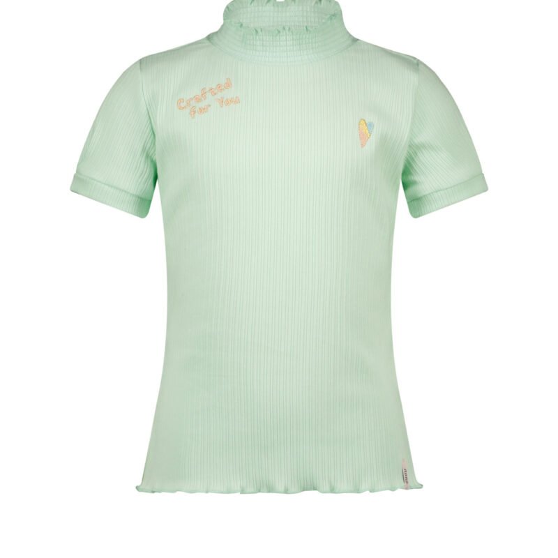NoNo Meisjes t-shirt rib - Keo - Zacht pistache NoNo Meisjes t-shirt rib - Keo - Zacht pistache94% CO 6% PE
