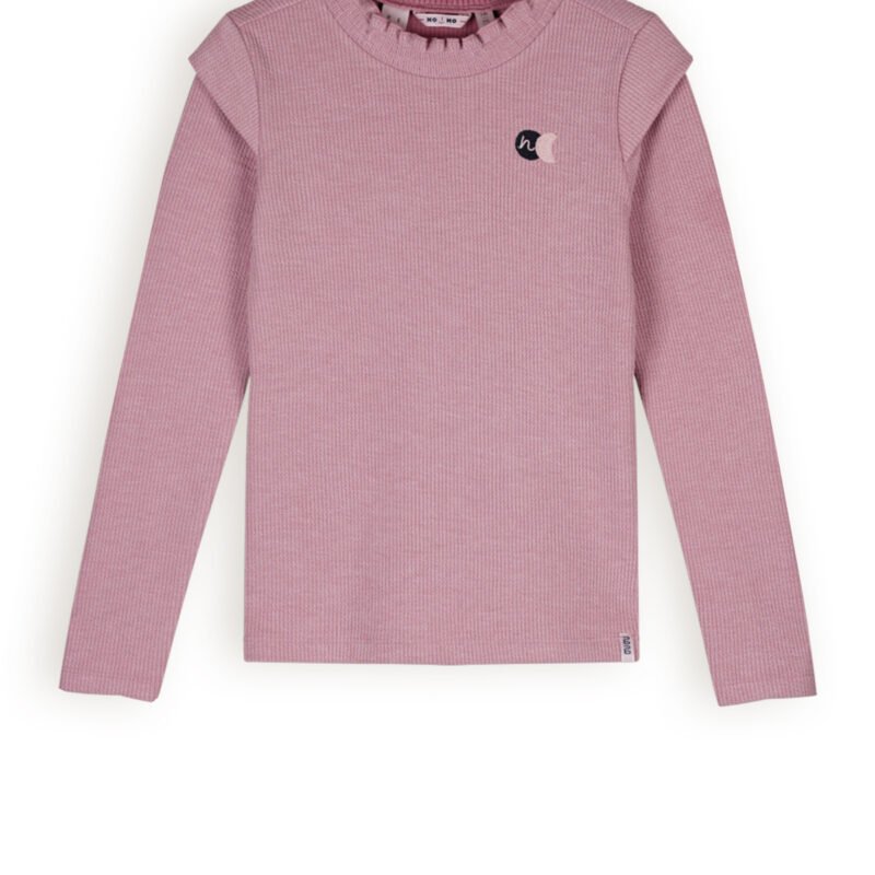 NoNo Meisjes t-shirt rib jersey fancy schouder - Kina - Vintage roze NoNo Meisjes t-shirt rib jersey fancy schouder - Kina - Vintage rozeMateriaal 75% RPE. 20% VI. 5% EA