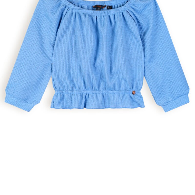 NoNo Meisjes top fancy - Knew - Parisian blauw NoNo Meisjes top fancy - Knew - Parisian blauwMateriaal 95% RPE. 5% EA