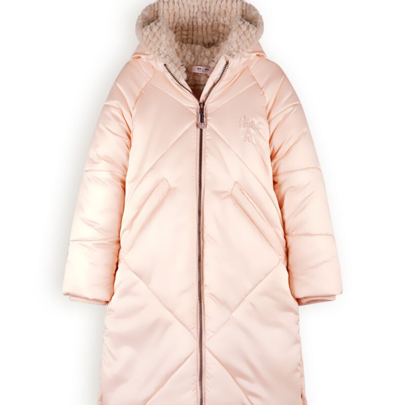 NoNo Meisjes winterjas lang met capuchon - Beetle - Rosy zand NoNo Meisjes winterjas lang met capuchon - Beetle - Rosy zandMateriaal 100% RPE