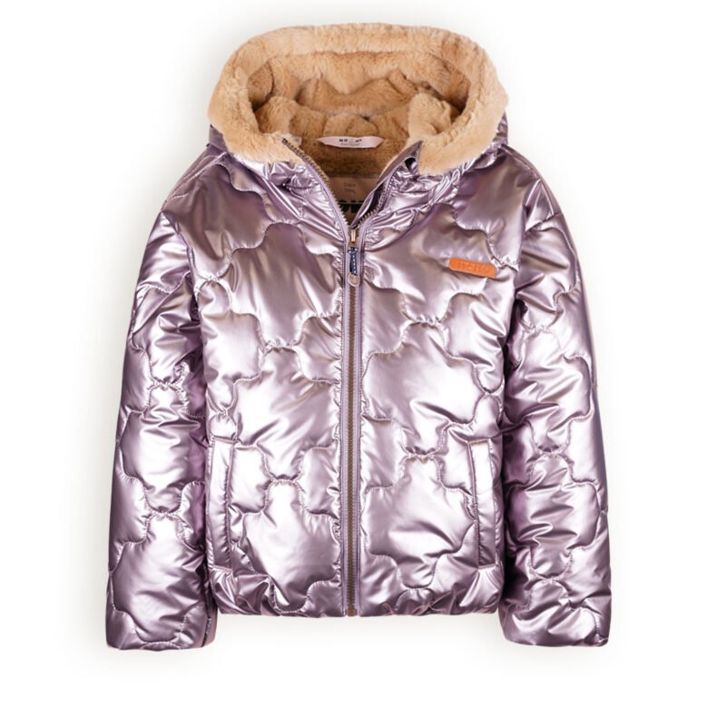 NoNo Meisjes winterjas met capuchon - Bee - Metallic Blush NoNo Meisjes winterjas met capuchon - Bee - Metallic BlushMateriaal 100% RPE