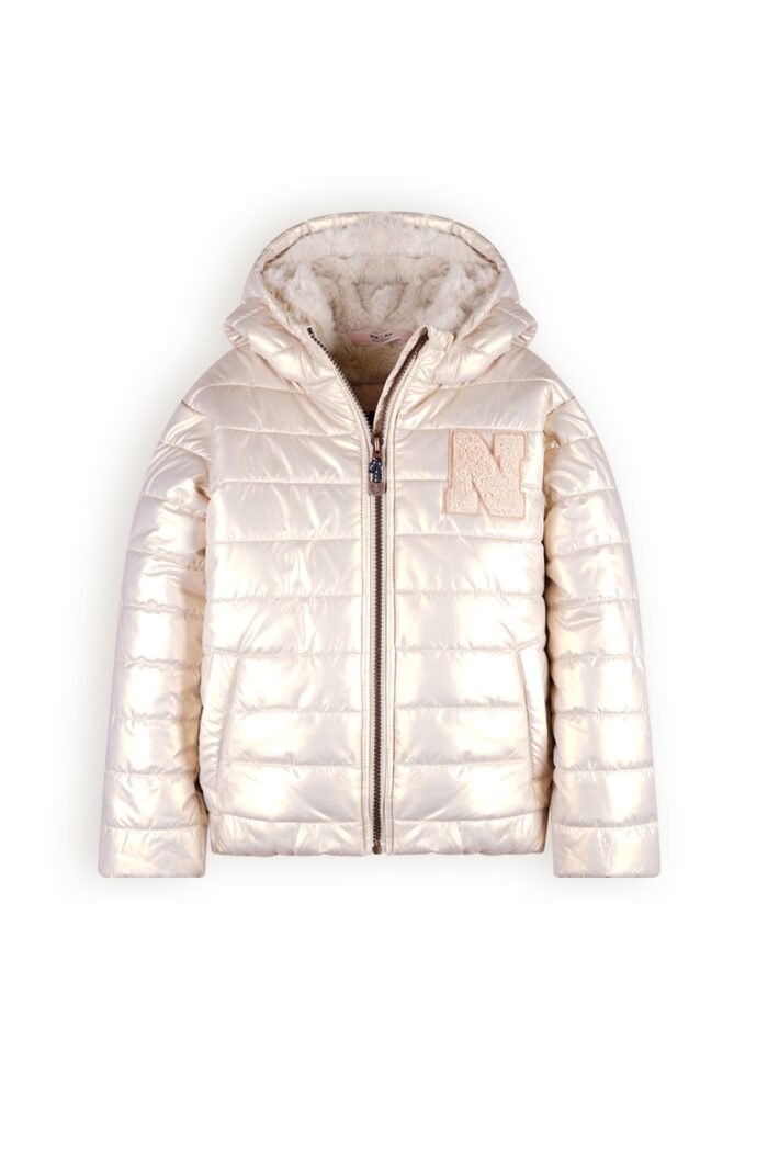 NoNo Meisjes winterjas met capuchon - Btwist - Pearled ivoor NoNo Meisjes winterjas met capuchon - Btwist - Pearled ivoorMateriaal 100% RPE