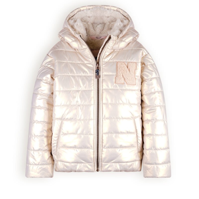 NoNo Meisjes winterjas met capuchon - Btwist - Pearled ivoor NoNo Meisjes winterjas met capuchon - Btwist - Pearled ivoorMateriaal 100% RPE