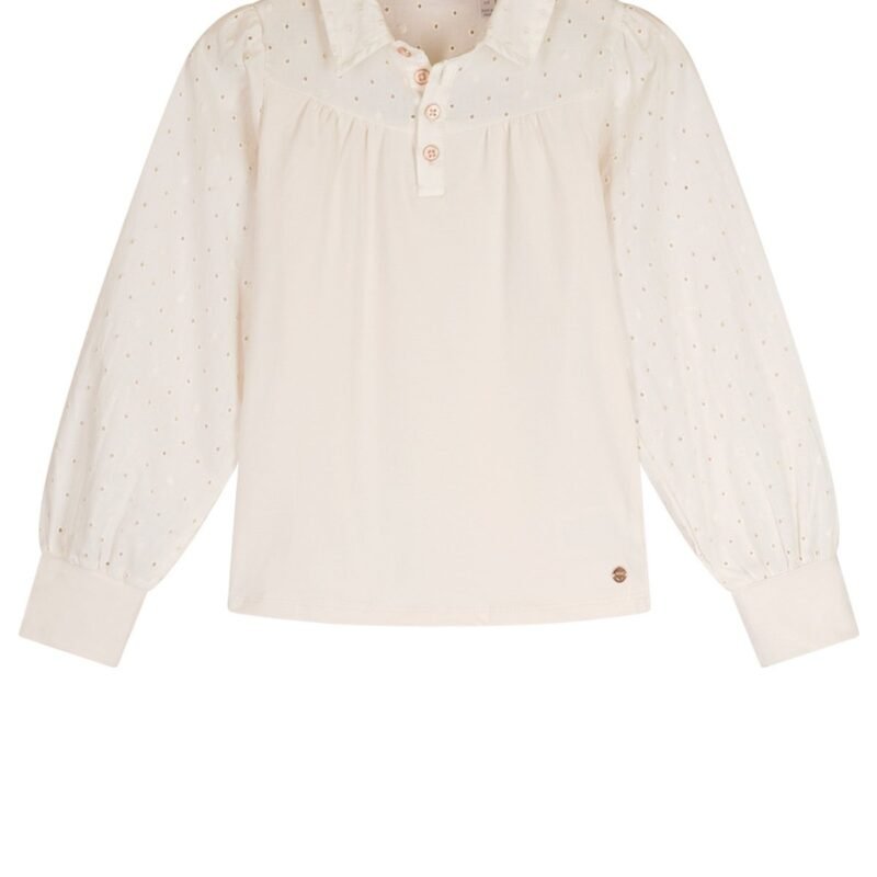 NoNo Zomer blouse meisjes Ivoor wit - Kemmy NoNo Zomer blouse meisjes Ivoor wit - KemmyMateriaal 95% katoen