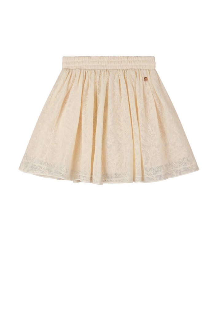 NoNo Zomer rok meisjes Ivoor wit - embroidery mesh - Ninu NoNo Zomer rok meisjes Ivoor wit - embroidery mesh - NinuMateriaal 50% polyamide