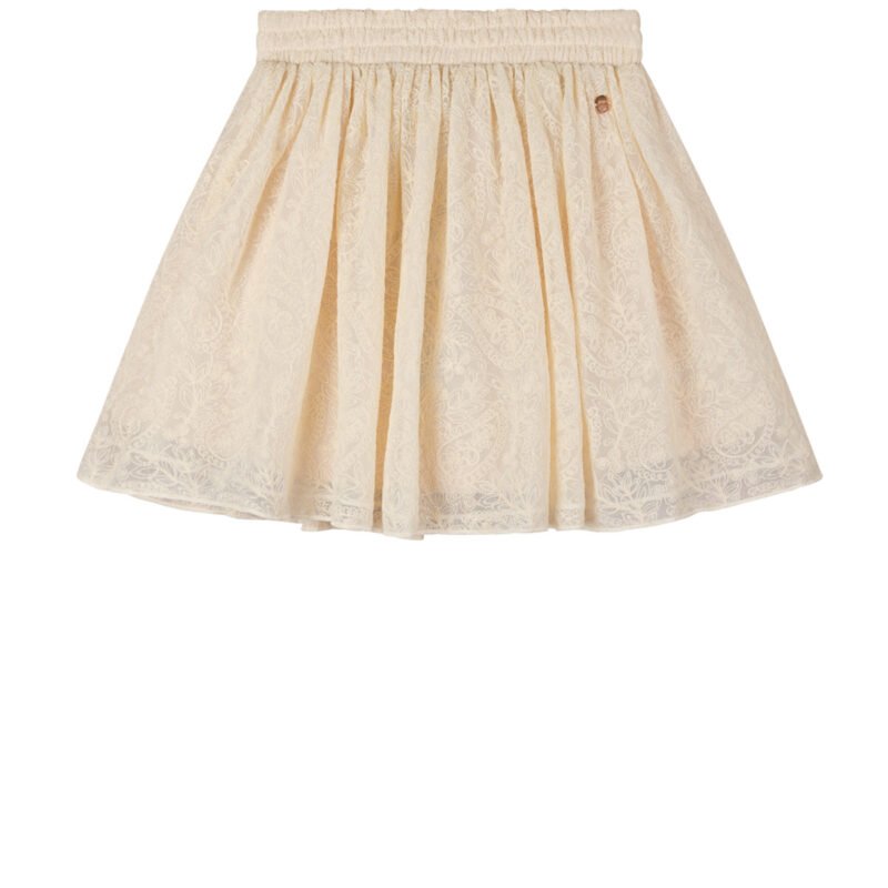 NoNo Zomer rok meisjes Ivoor wit - embroidery mesh - Ninu NoNo Zomer rok meisjes Ivoor wit - embroidery mesh - NinuMateriaal 50% polyamide
