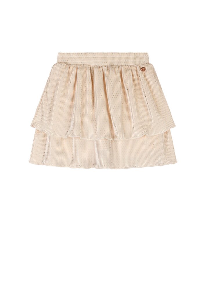 NoNo Zomer rok meisjes Licht goud - plissee - AOP - Norah NoNo Zomer rok meisjes Licht goud - plissee - AOP - NorahMateriaal 100% recylced polyesther