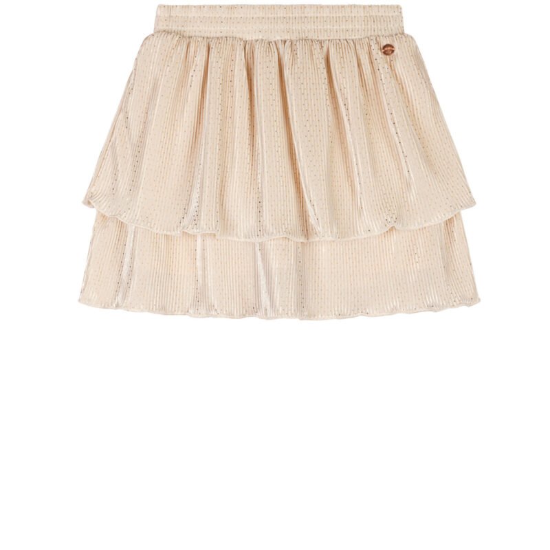 NoNo Zomer rok meisjes Licht goud - plissee - AOP - Norah NoNo Zomer rok meisjes Licht goud - plissee - AOP - NorahMateriaal 100% recylced polyesther