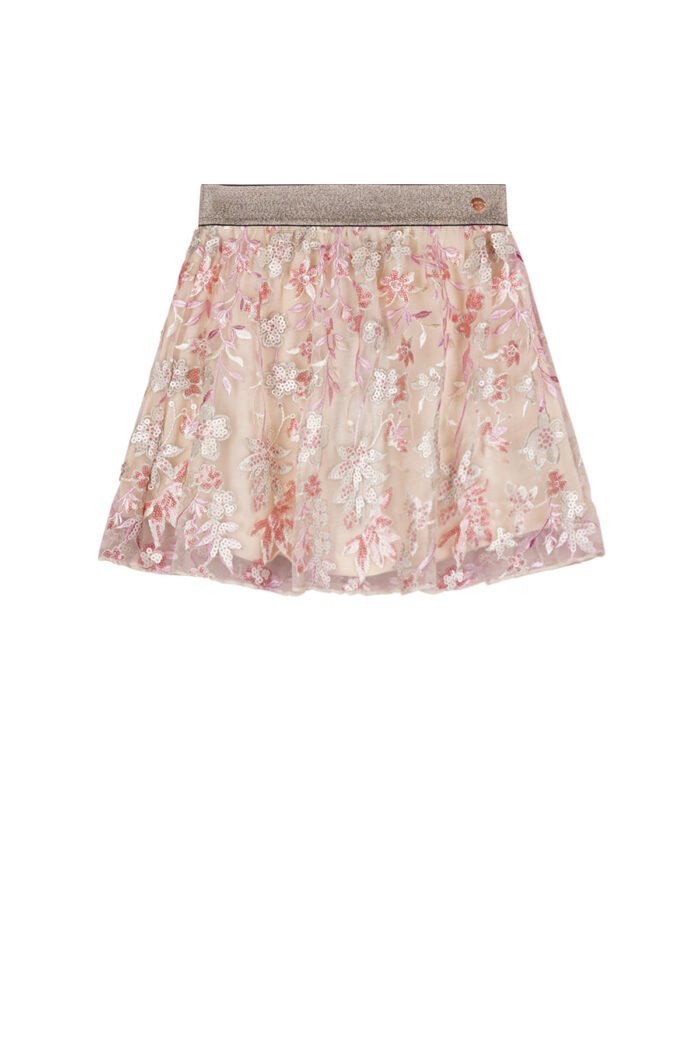 NoNo Zomer rok meisjes Roze - embroidery mesh - pailletten - Nele NoNo Zomer rok meisjes Roze - embroidery mesh - pailletten - NeleMateriaal 100% polyesther