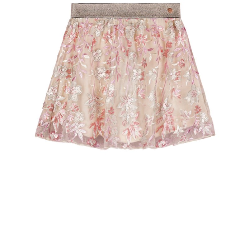 NoNo Zomer rok meisjes Roze - embroidery mesh - pailletten - Nele NoNo Zomer rok meisjes Roze - embroidery mesh - pailletten - NeleMateriaal 100% polyesther