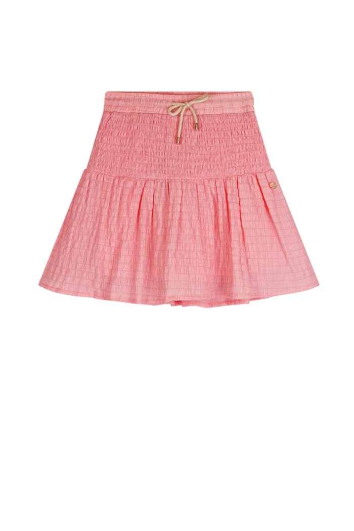 NoNo Zomer rok meisjes Roze - smocked tailleband - Nami NoNo Zomer rok meisjes Roze - smocked tailleband - NamiMateriaal 43% polyesther
