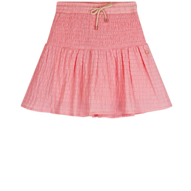 NoNo Zomer rok meisjes Roze - smocked tailleband - Nami NoNo Zomer rok meisjes Roze - smocked tailleband - NamiMateriaal 43% polyesther
