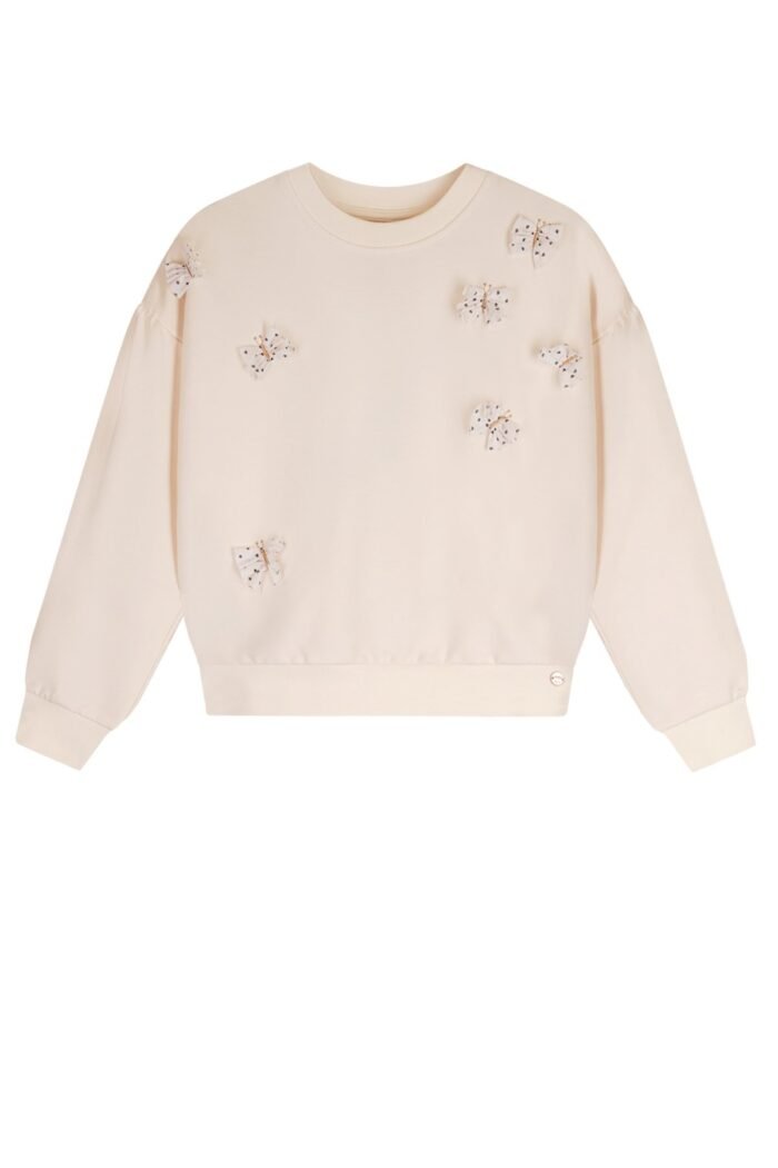 NoNo Zomer sweater meisjes Ivoor wit - embroidery - Kimas NoNo Zomer sweater meisjes Ivoor wit - embroidery - KimasMateriaal 70% katoen