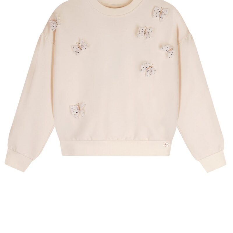 NoNo Zomer sweater meisjes Ivoor wit - embroidery - Kimas NoNo Zomer sweater meisjes Ivoor wit - embroidery - KimasMateriaal 70% katoen