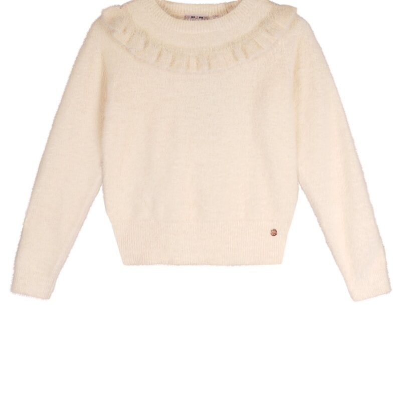 NoNo Zomer sweater meisjes Ivoor wit - fluffy - Ketan NoNo Zomer sweater meisjes Ivoor wit - fluffy - KetanMateriaal 100% polyamide