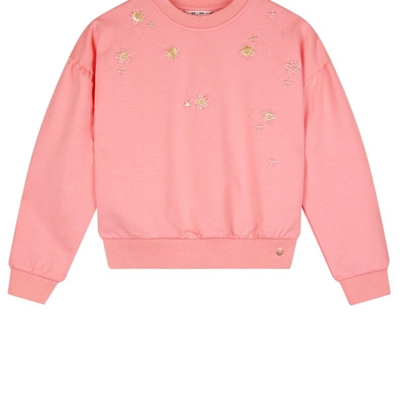 NoNo Zomer sweater meisjes Roze - embroidery - Kimas NoNo Zomer sweater meisjes Roze - embroidery - KimasMateriaal 70% katoen