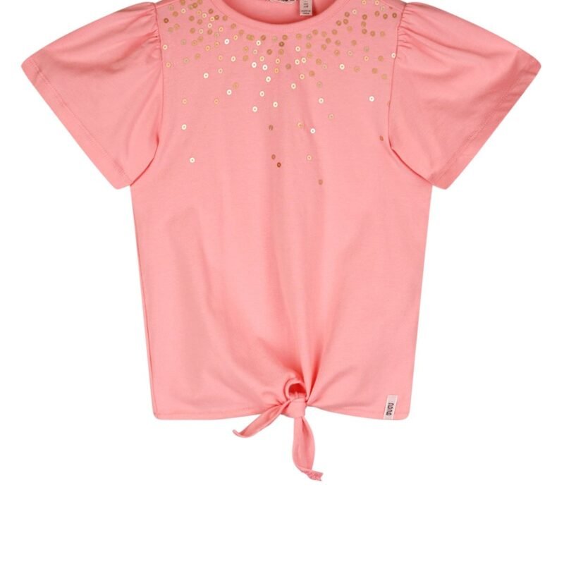 NoNo Zomer t-shirt meisjes Roze - gebreid - strass steentjes - Kate NoNo Zomer t-shirt meisjes Roze - gebreid - strass steentjes - KateMateriaal 95% katoen