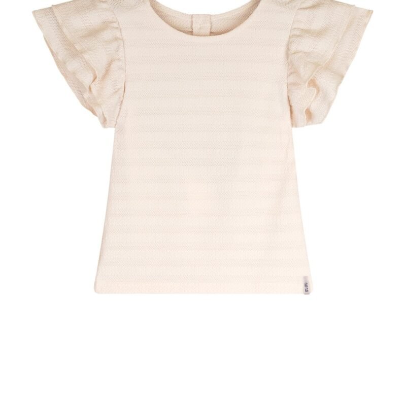 NoNo Zomer top meisjes Ivoor wit - jersey - open rug detail - Kia NoNo Zomer top meisjes Ivoor wit - jersey - open rug detail - KiaMateriaal 96% polyesther