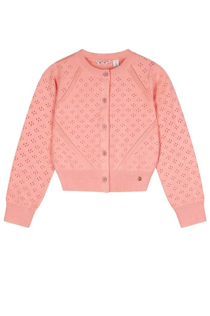 NoNo Zomer vest meisjes Roze - ajour gebreid - Alia NoNo Zomer vest meisjes Roze - ajour gebreid - AliaMateriaal 52% acryl