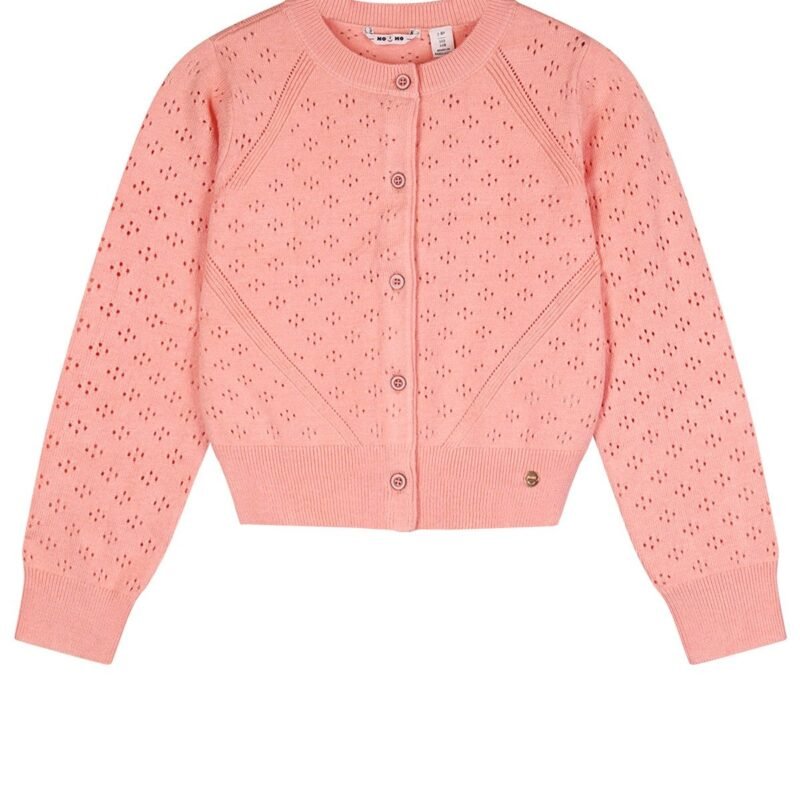 NoNo Zomer vest meisjes Roze - ajour gebreid - Alia NoNo Zomer vest meisjes Roze - ajour gebreid - AliaMateriaal 52% acryl