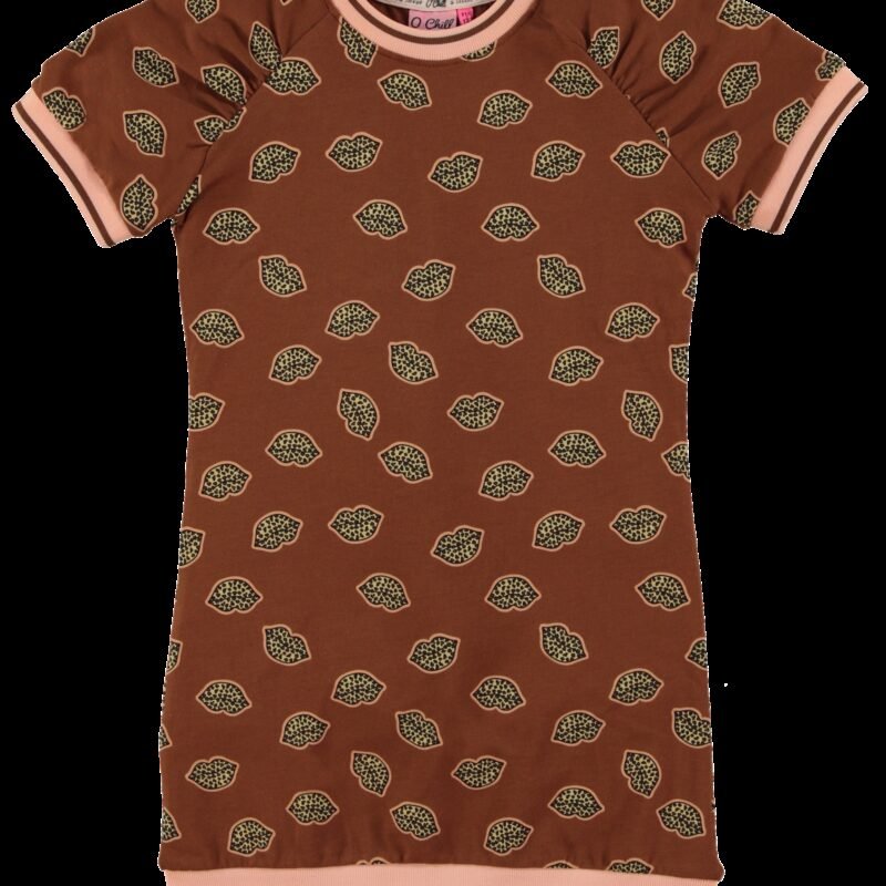 O'Chill Meisjes jurk - Macy - Bruin Macy - Maat 104/110 - O'Chill - Meisjes jurk - Macy - Bruin
