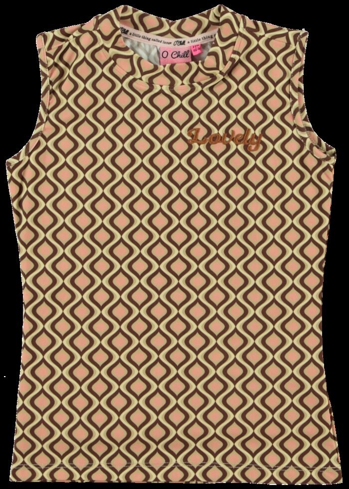O'Chill Meisjes mouwloos shirt - Rhodee - Multicolor Rhodee - Maat 104/110 - O'Chill - Meisjes mouwloos shirt - Rhodee - Multicolor