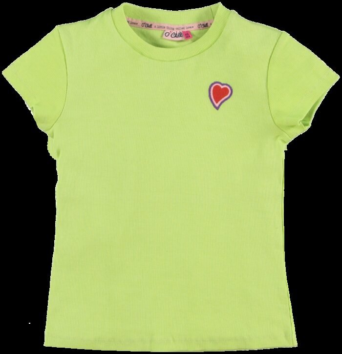 O'Chill Meisjes t-shirt - Jet - Lime groen O'Chill Meisjes t-shirt - Jet - Lime groenMateriaal