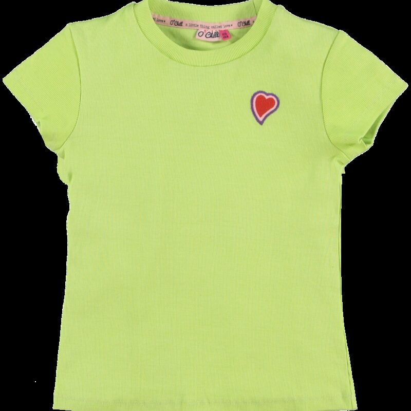 O'Chill Meisjes t-shirt - Jet - Lime groen O'Chill Meisjes t-shirt - Jet - Lime groenMateriaal