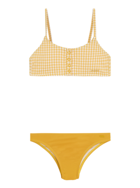 Protest Meisjes bikini - Bardot - Tumeric geel 7911231-217 - Maat 140 - Protest - Meisjes bikini - Bardot - Tumeric geel
