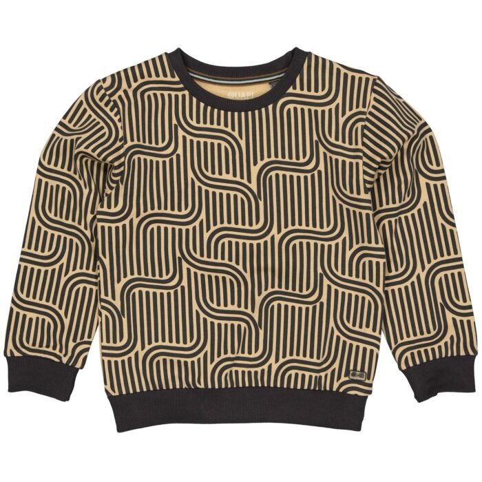 Quapi Jongens sweater - Aleso - AOP geomatric metaal grijs Quapi Jongens sweater - Aleso - AOP geomatric metaal grijsMateriaal - 95% Cotton / 5% Elasthan